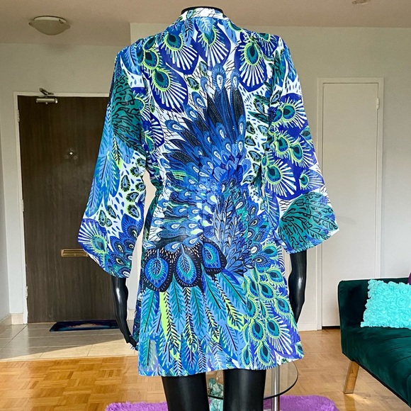 NWOT Peacock Coverup Tunic - Picture 4 of 10